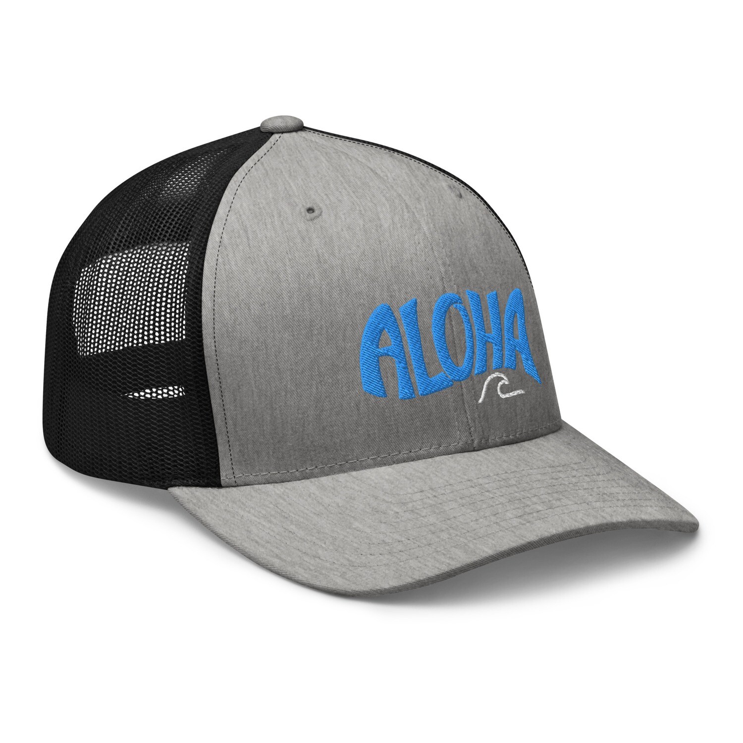 Blue Aloha Wave Trucker Cap