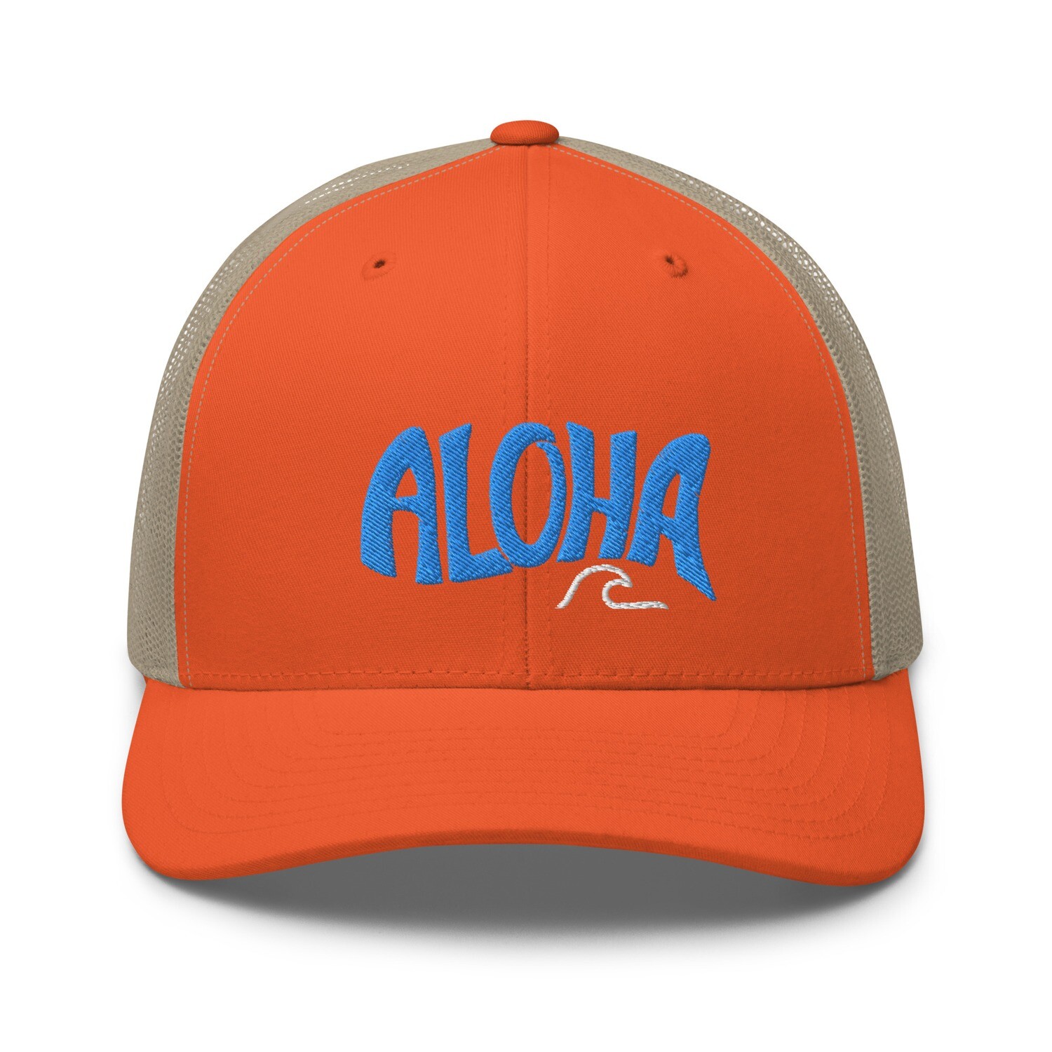 Blue Aloha Wave Trucker Cap