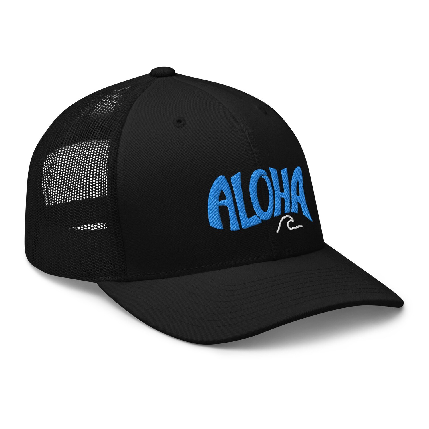 Blue Aloha Wave Trucker Cap