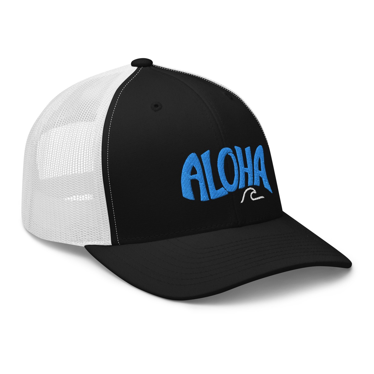 Blue Aloha Wave Trucker Cap