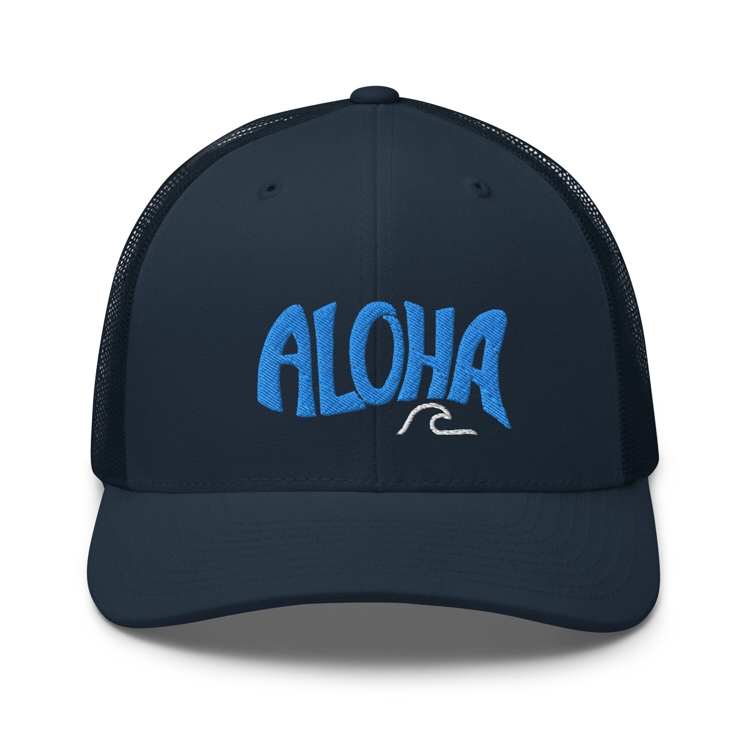 Blue Aloha Wave Trucker Cap