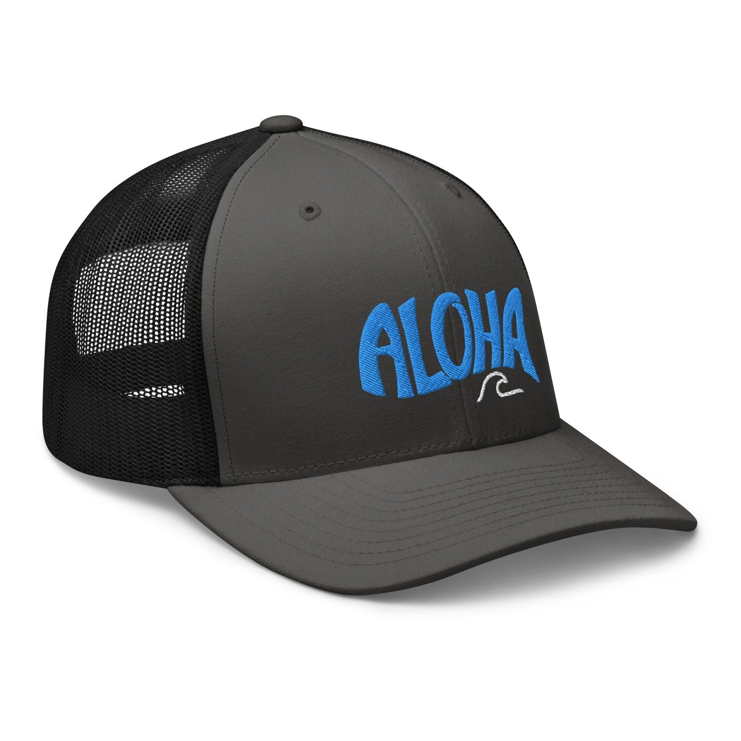 Blue Aloha Wave Trucker Cap