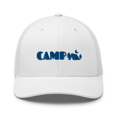 Camp Trucker Cap. Retro Camper Trucker Hat.