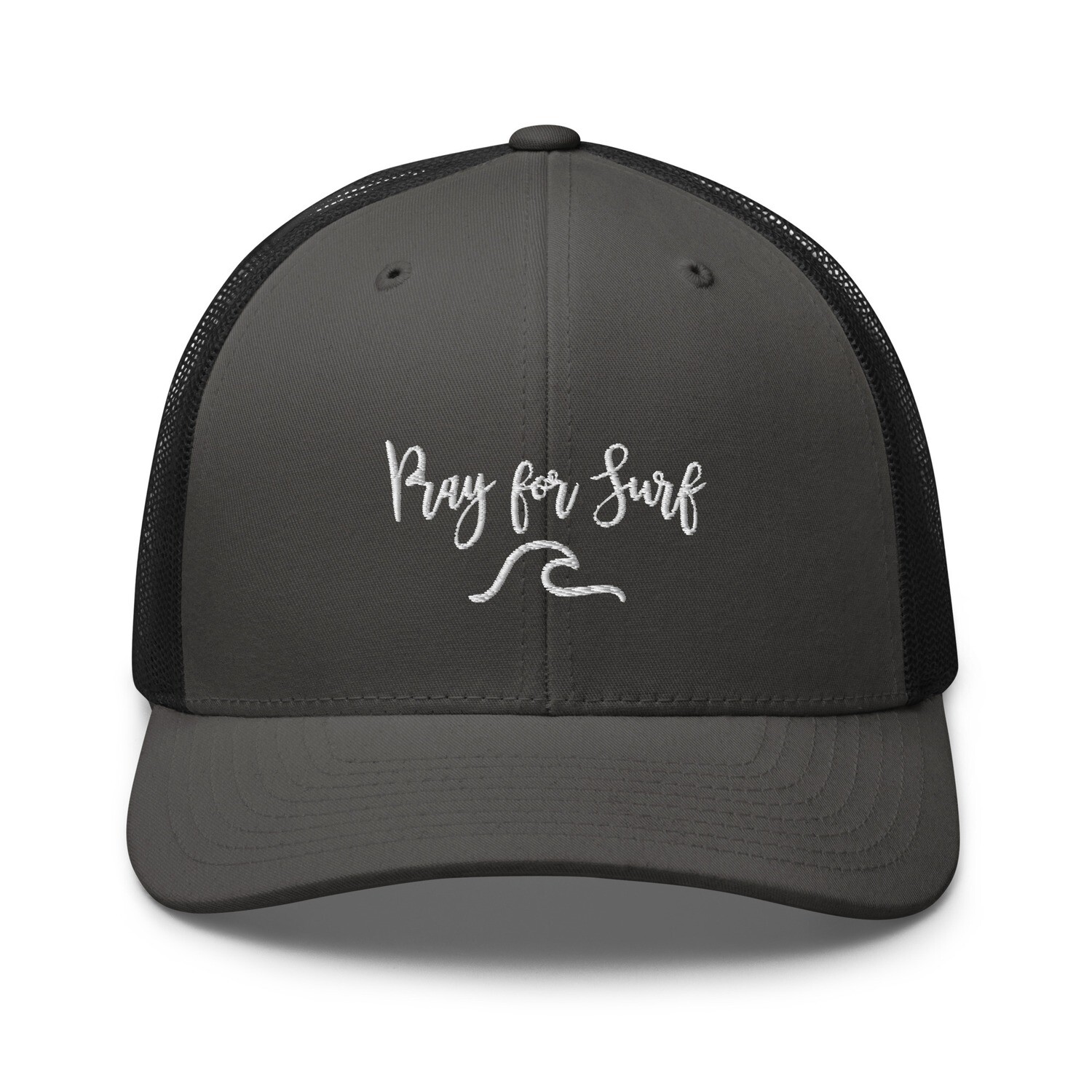 Pray for Surf Trucker Cap. Retro Surfers Trucker Hat.