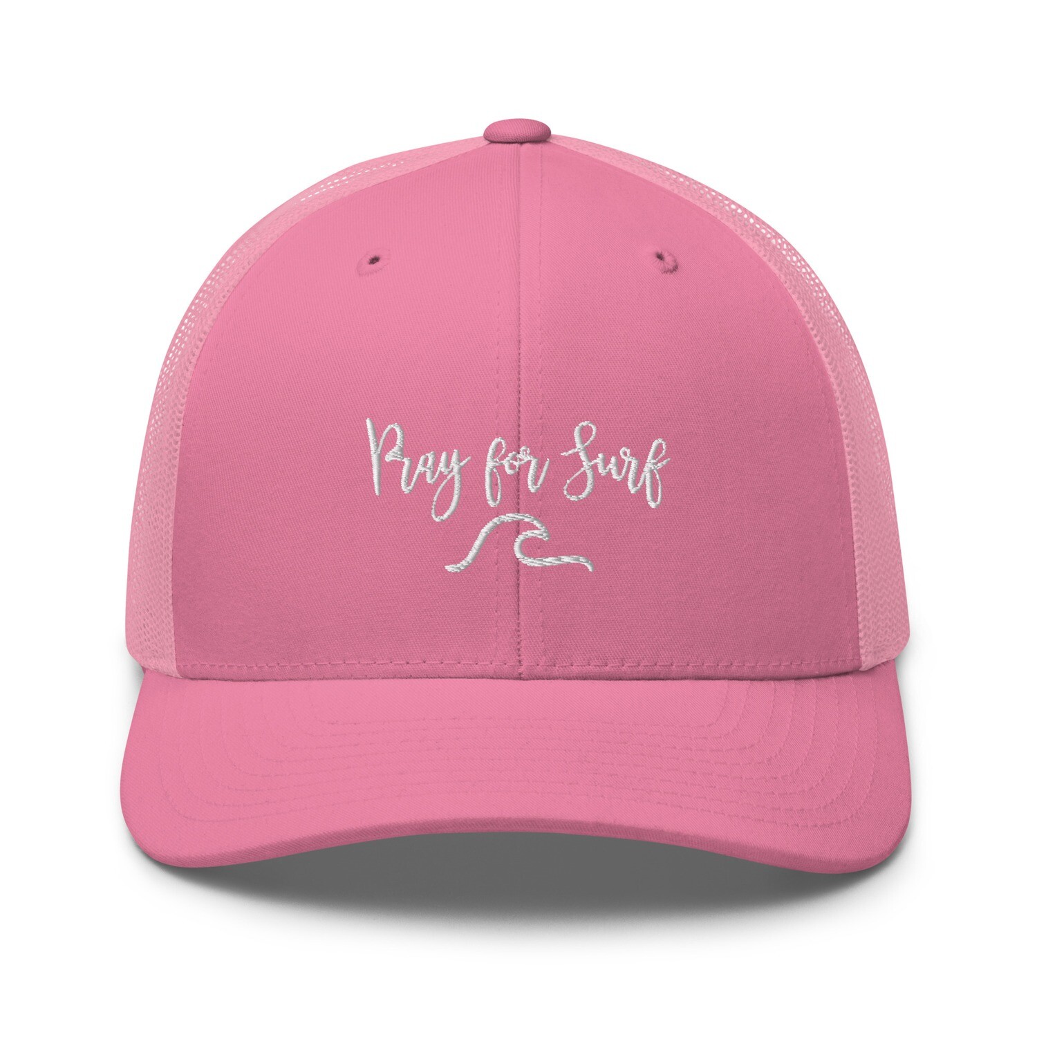 Pray for Surf Trucker Cap. Retro Surfers Trucker Hat.