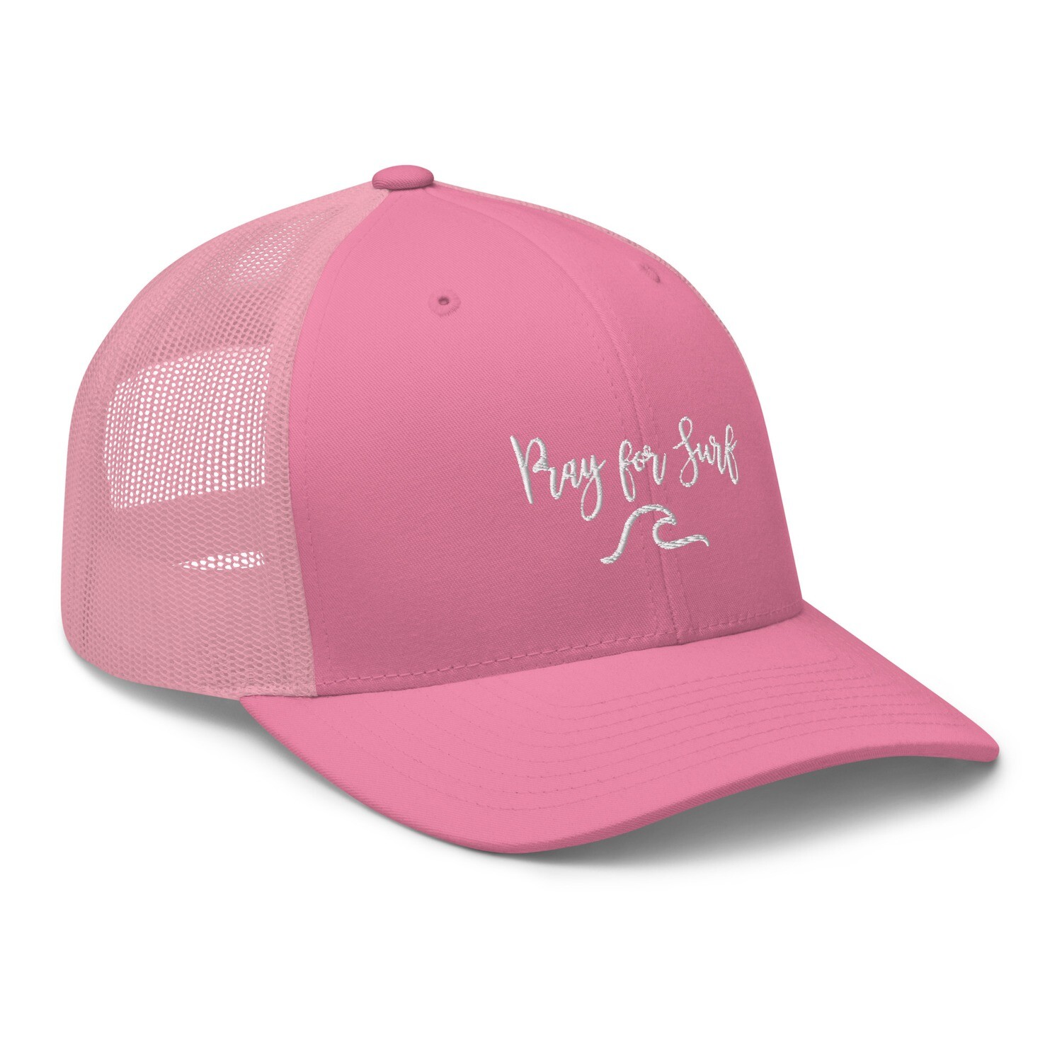 Pray for Surf Trucker Cap. Retro Surfers Trucker Hat.