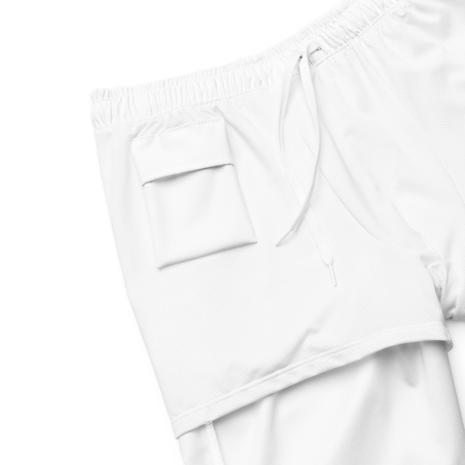 Men&#39;s White UP50+ Swim Trunks.