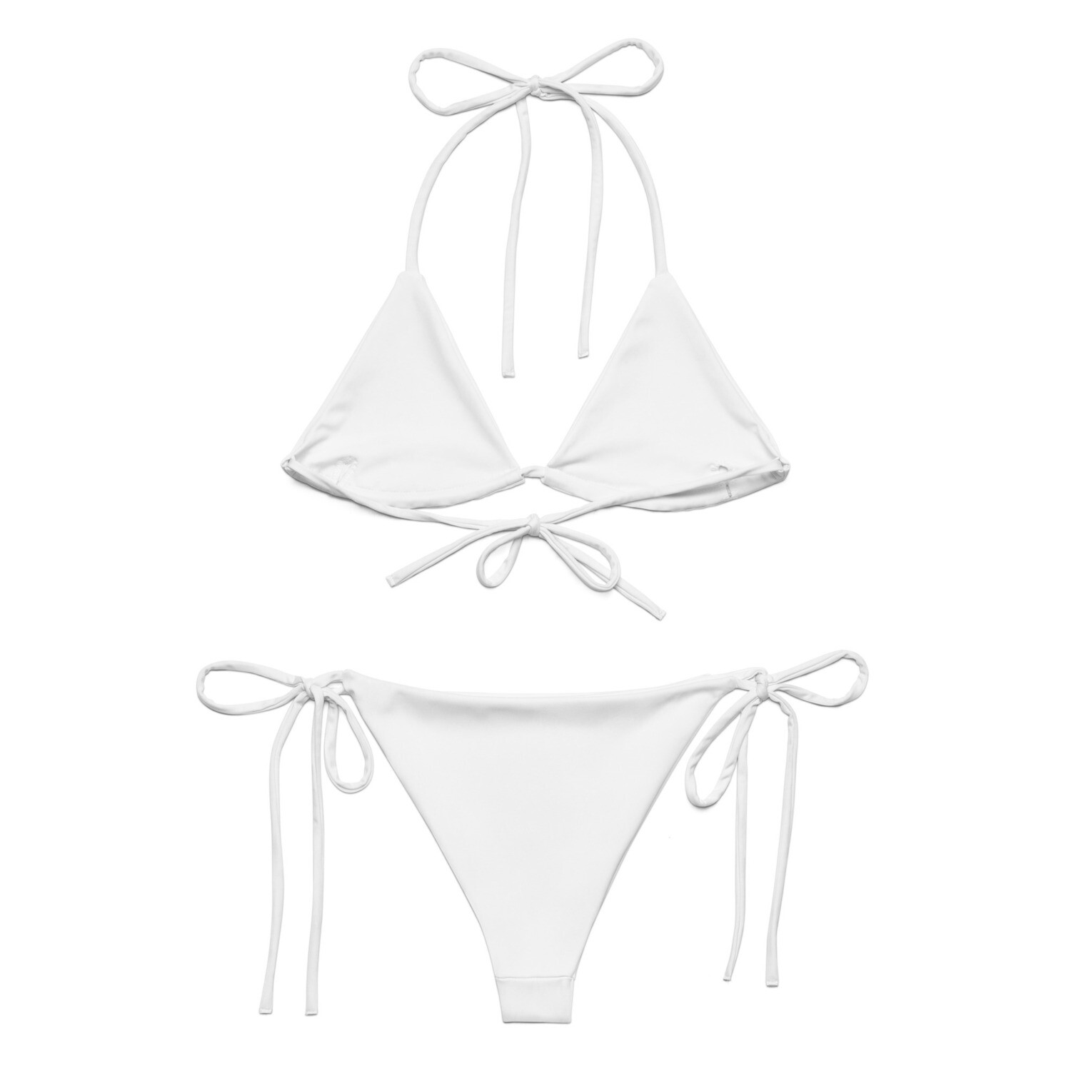 Recycled White String Bikini