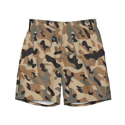 Four Way Stretch Men&#39;s Camo Swim Trunks