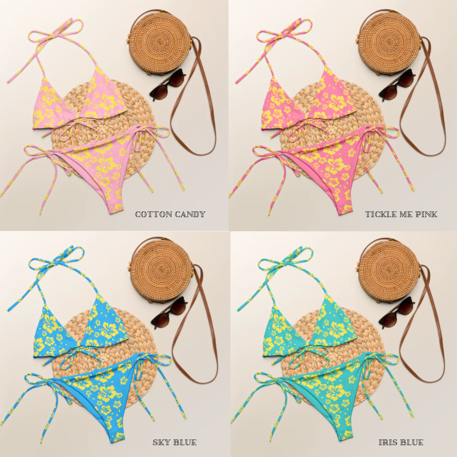 Tropical Flower Matching Swimwear