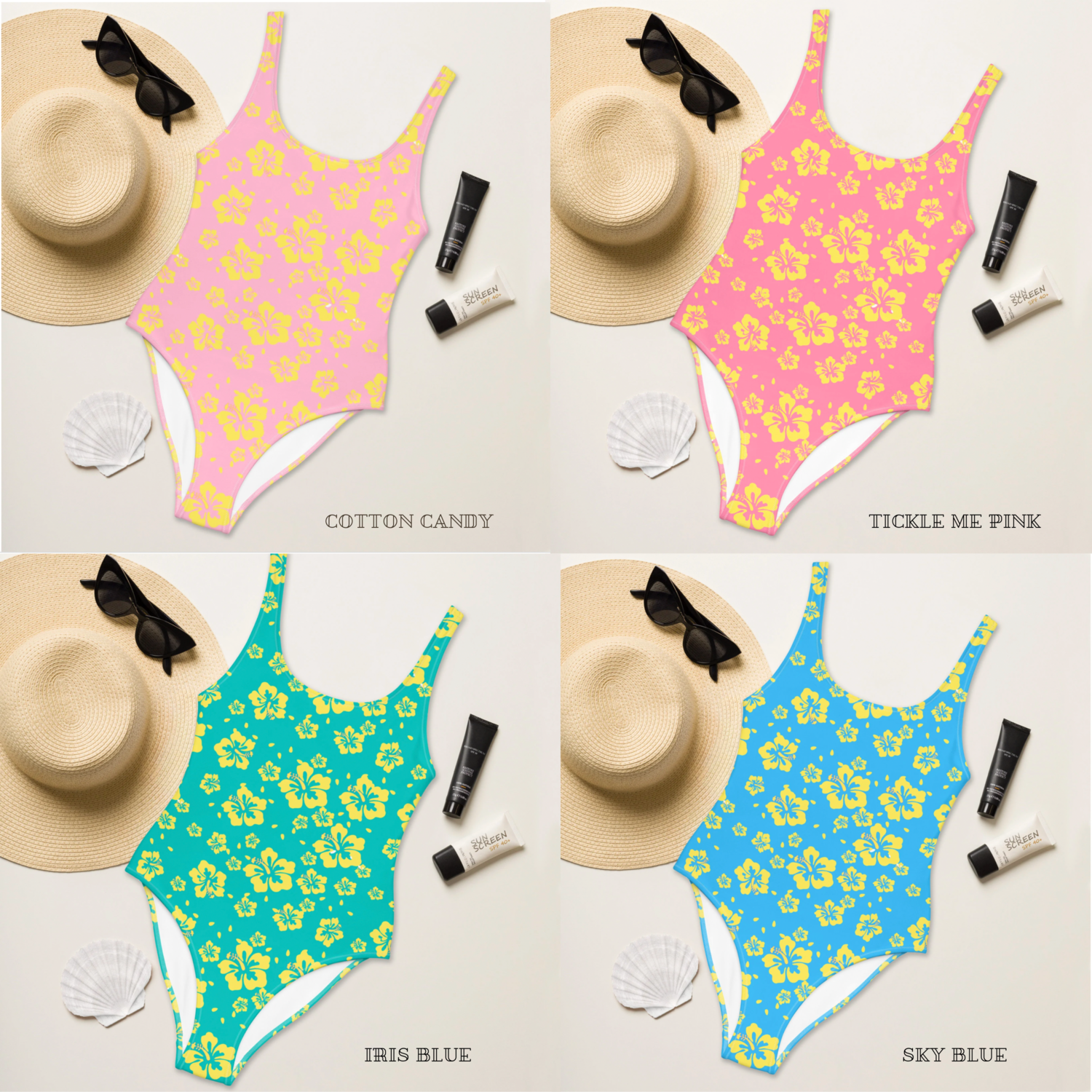 Tropical Flower Matching Swimwear