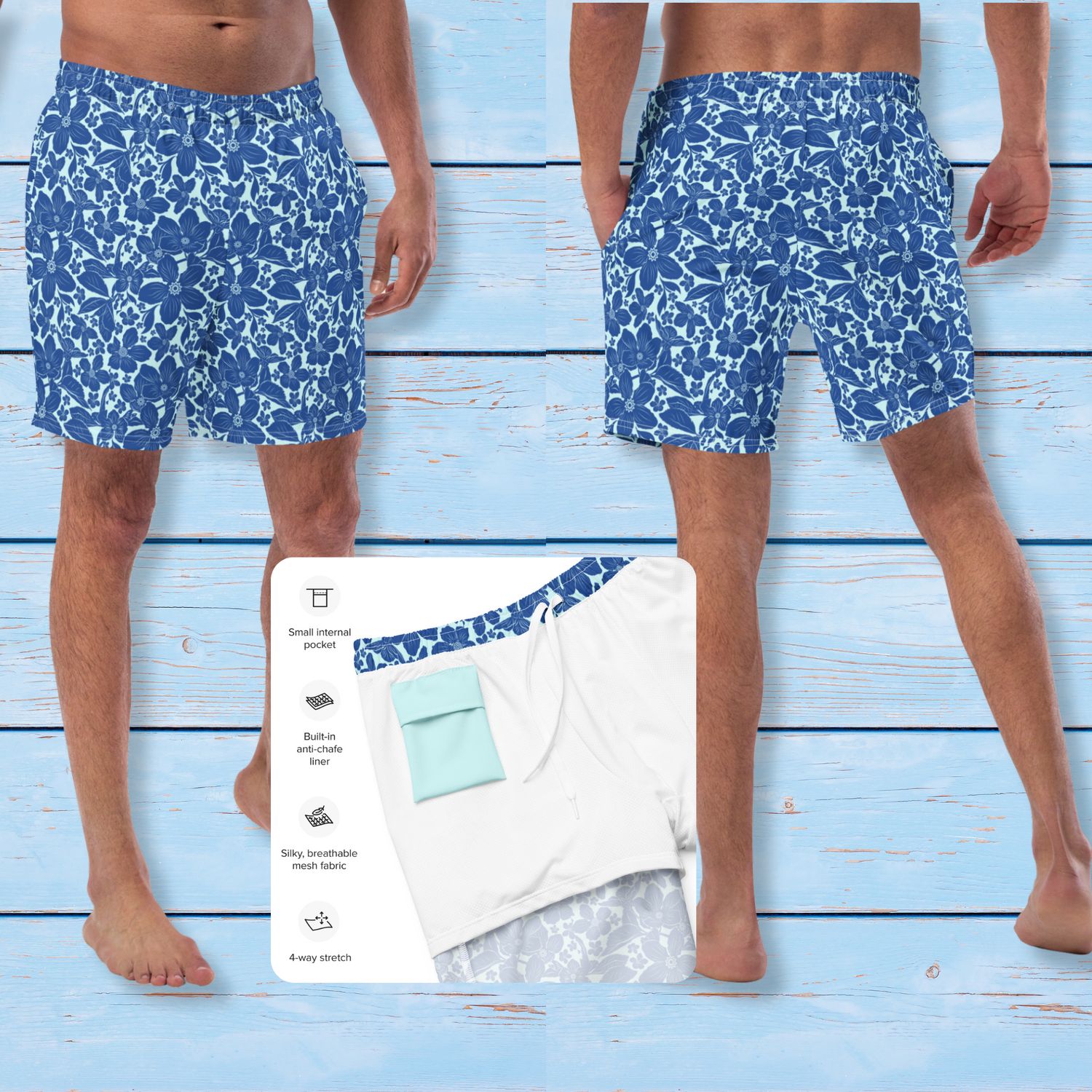 Tropical His and Hers Matching Swimsuits 