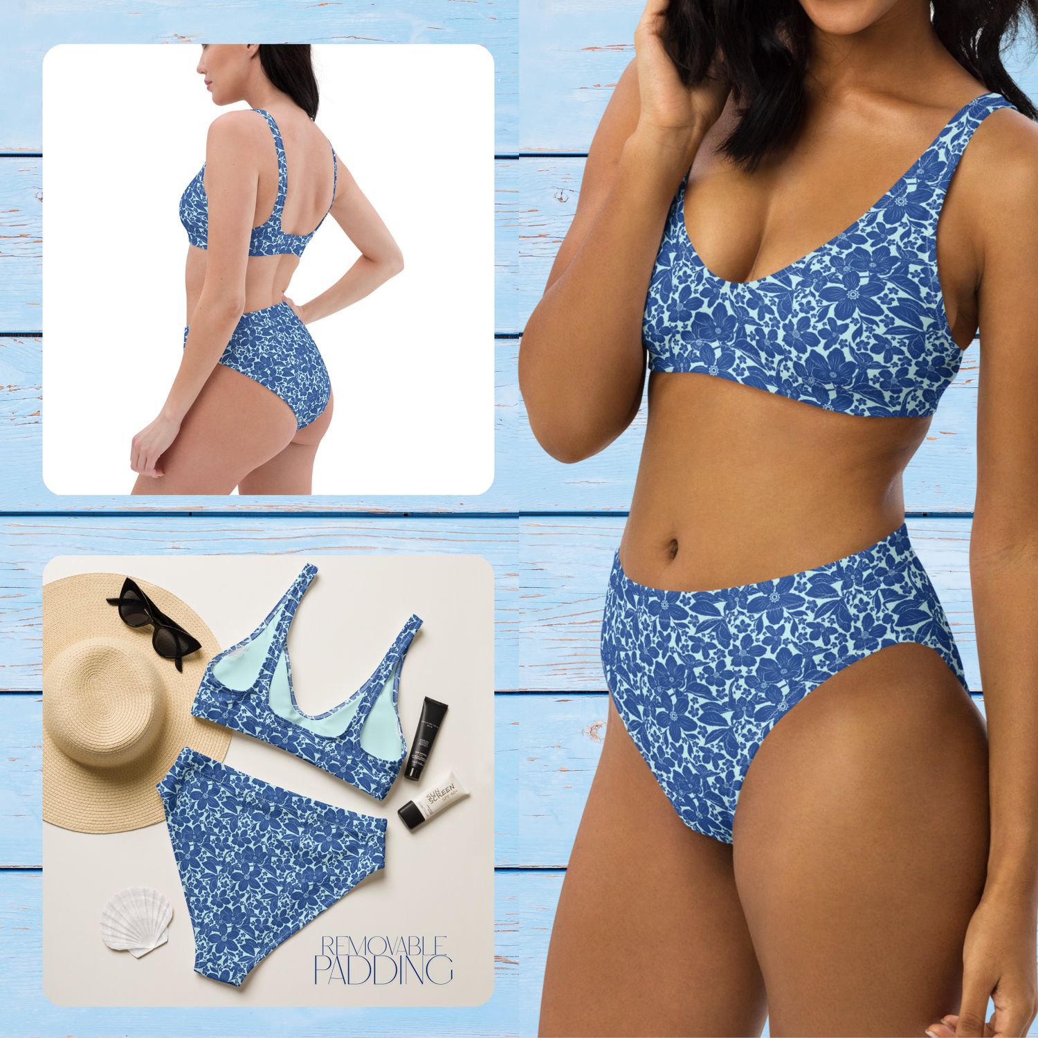 Tropical His and Hers Matching Swimsuits 