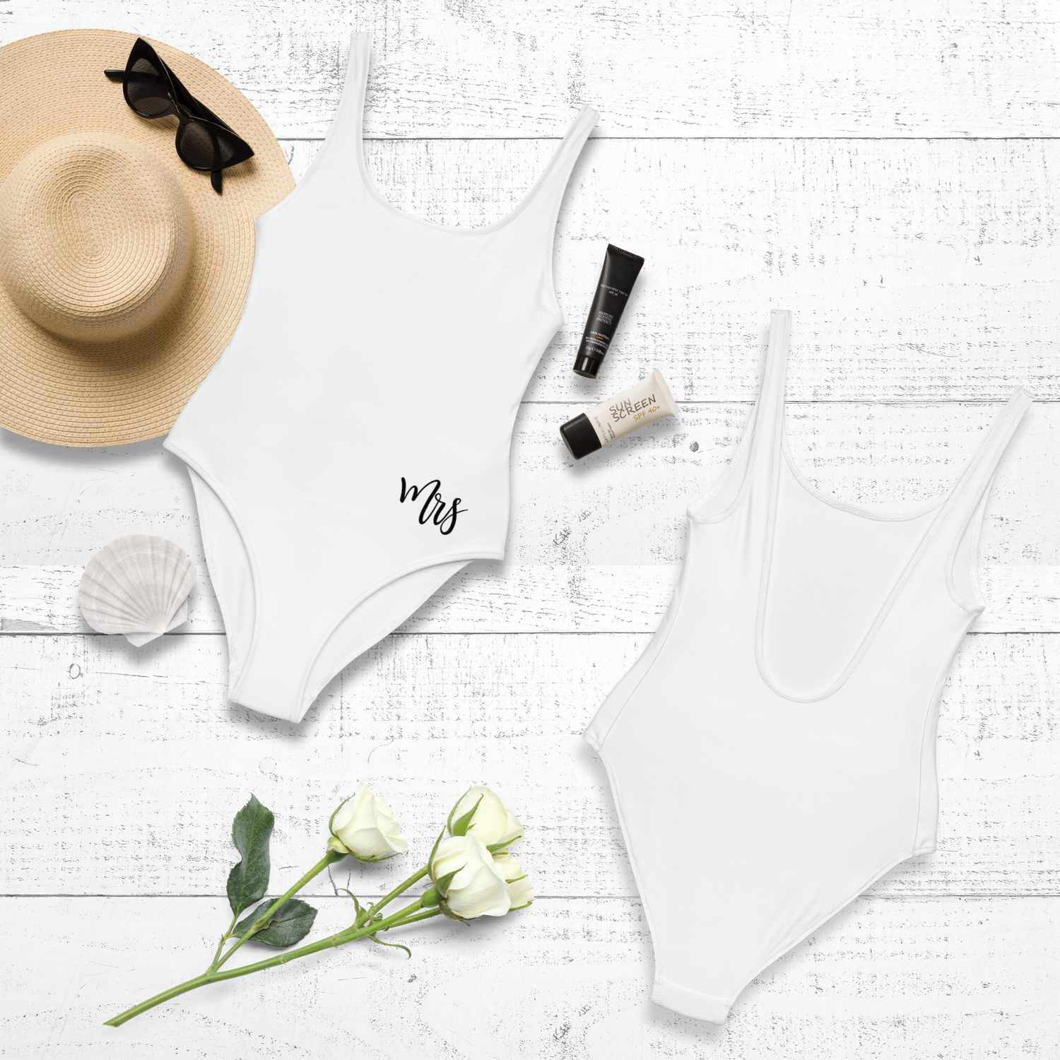 Honeymoon Couples Mr &amp; Mrs Swimsuits.