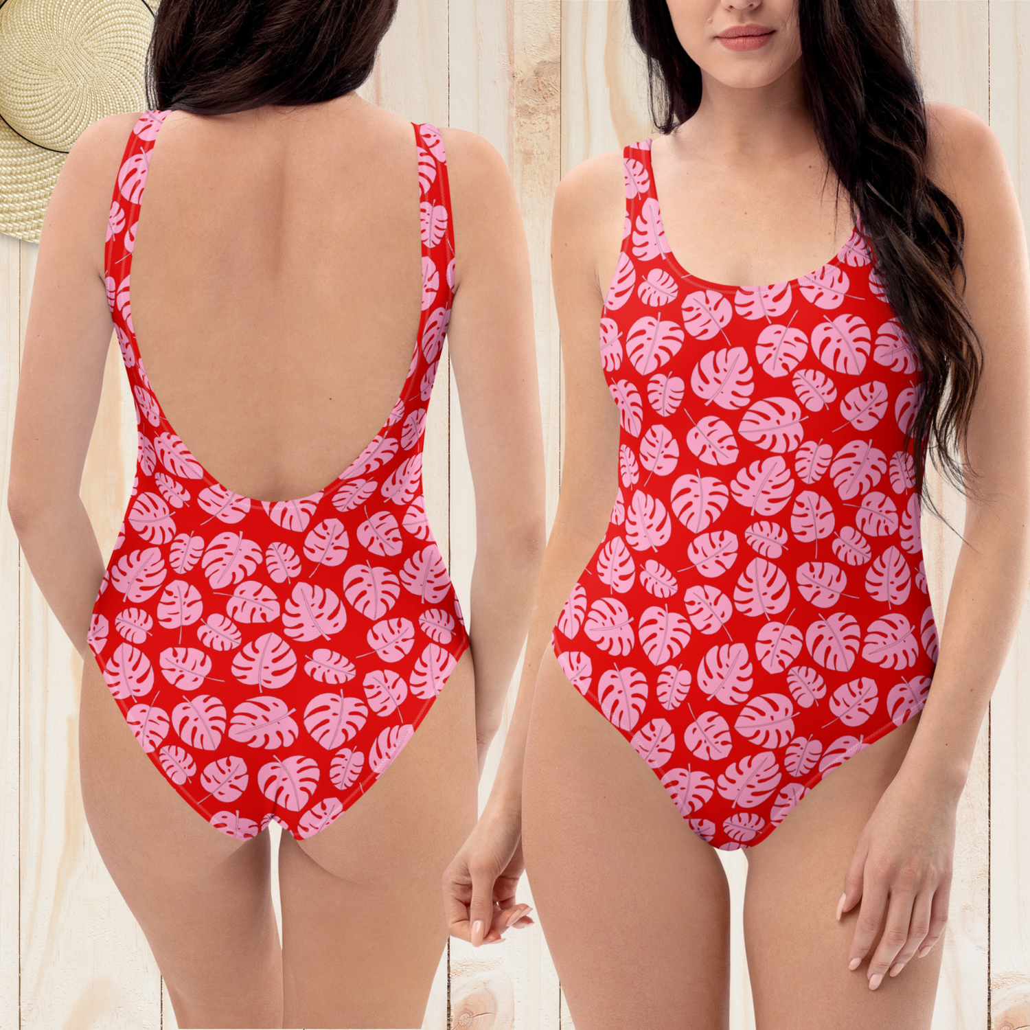 Matching Tropical Flowers Swimwear