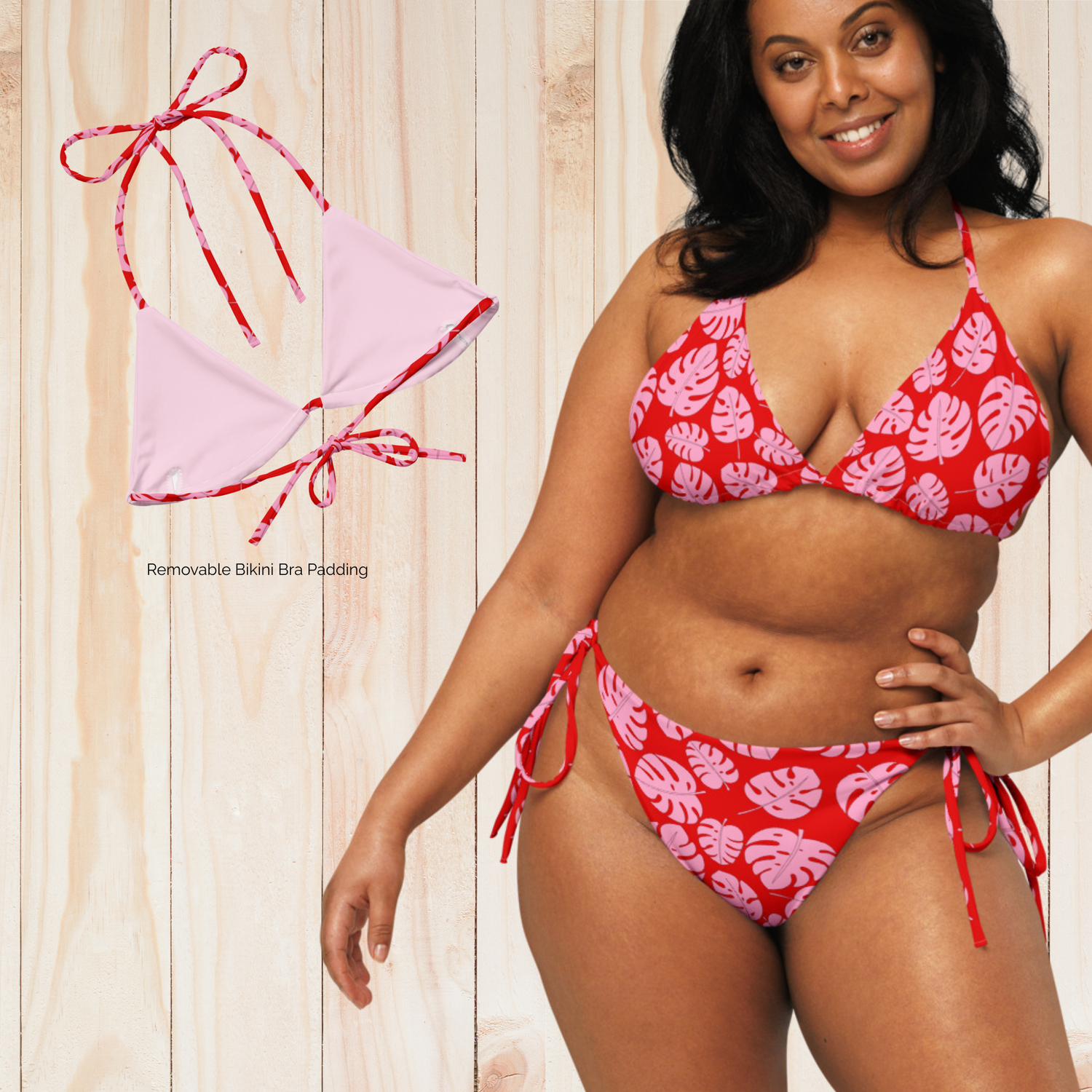 Matching Tropical Flowers Swimwear