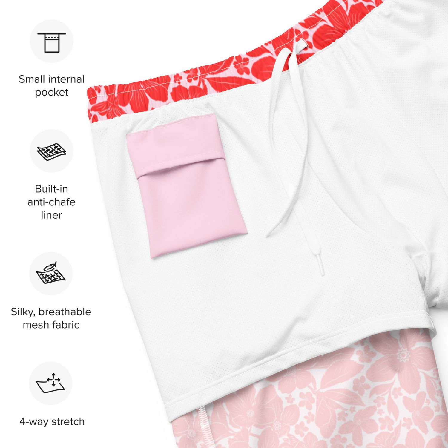 Tropical Red Swimsuit Sets