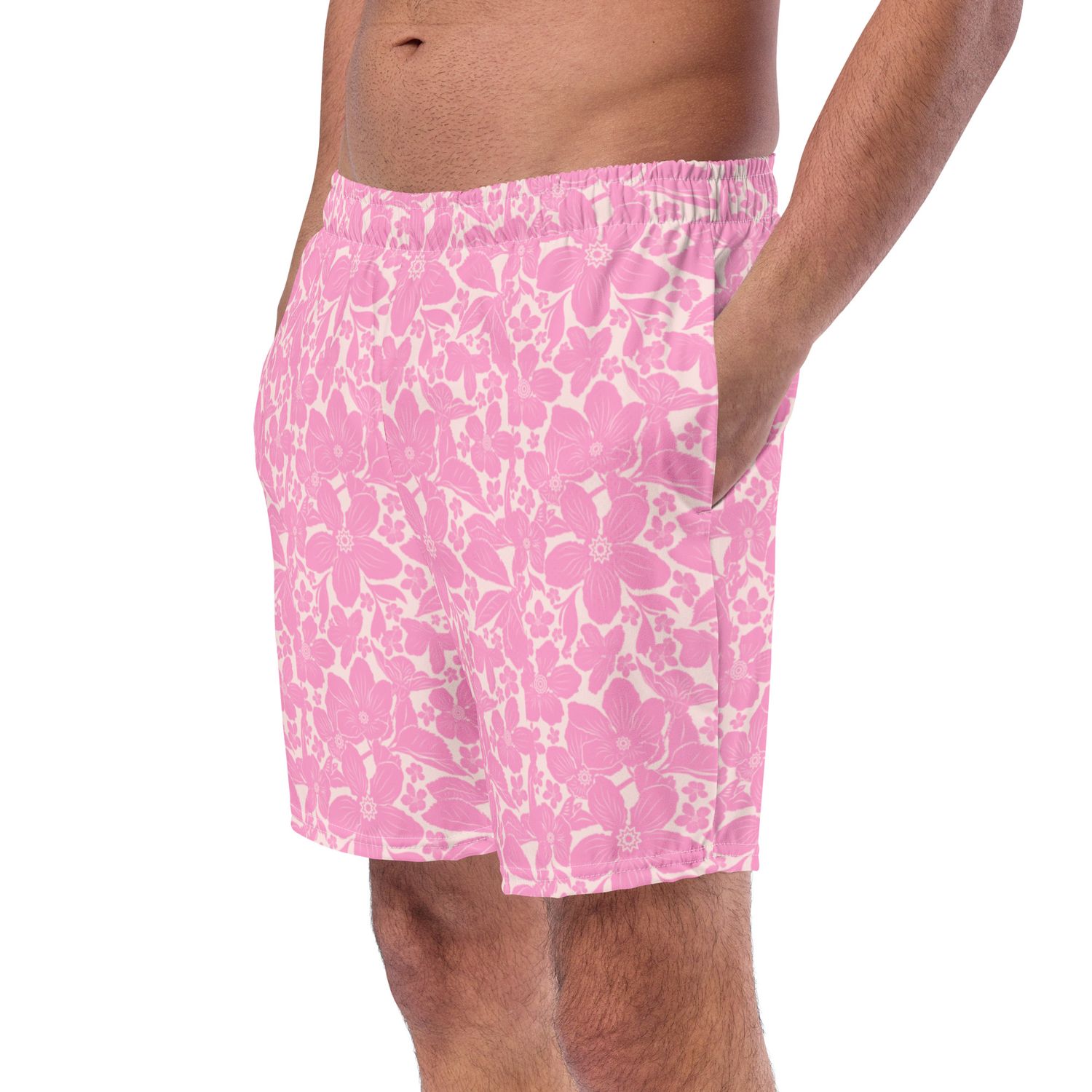 Romantic Floral Couples Swimwear - His &amp; Hers Tropical Beach Honeymoon Matching Bathing Suits.