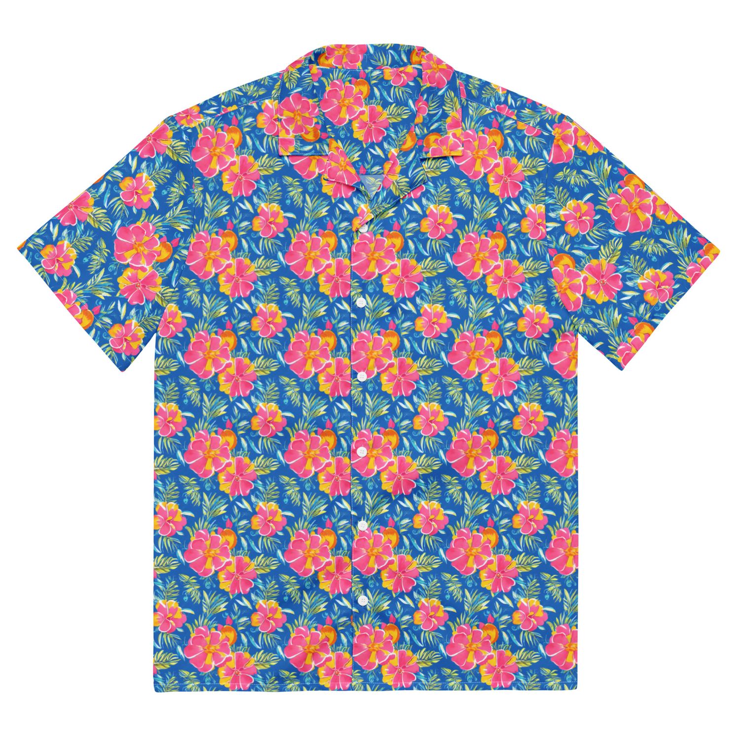 Unisex Oversized Floral Button Shirt