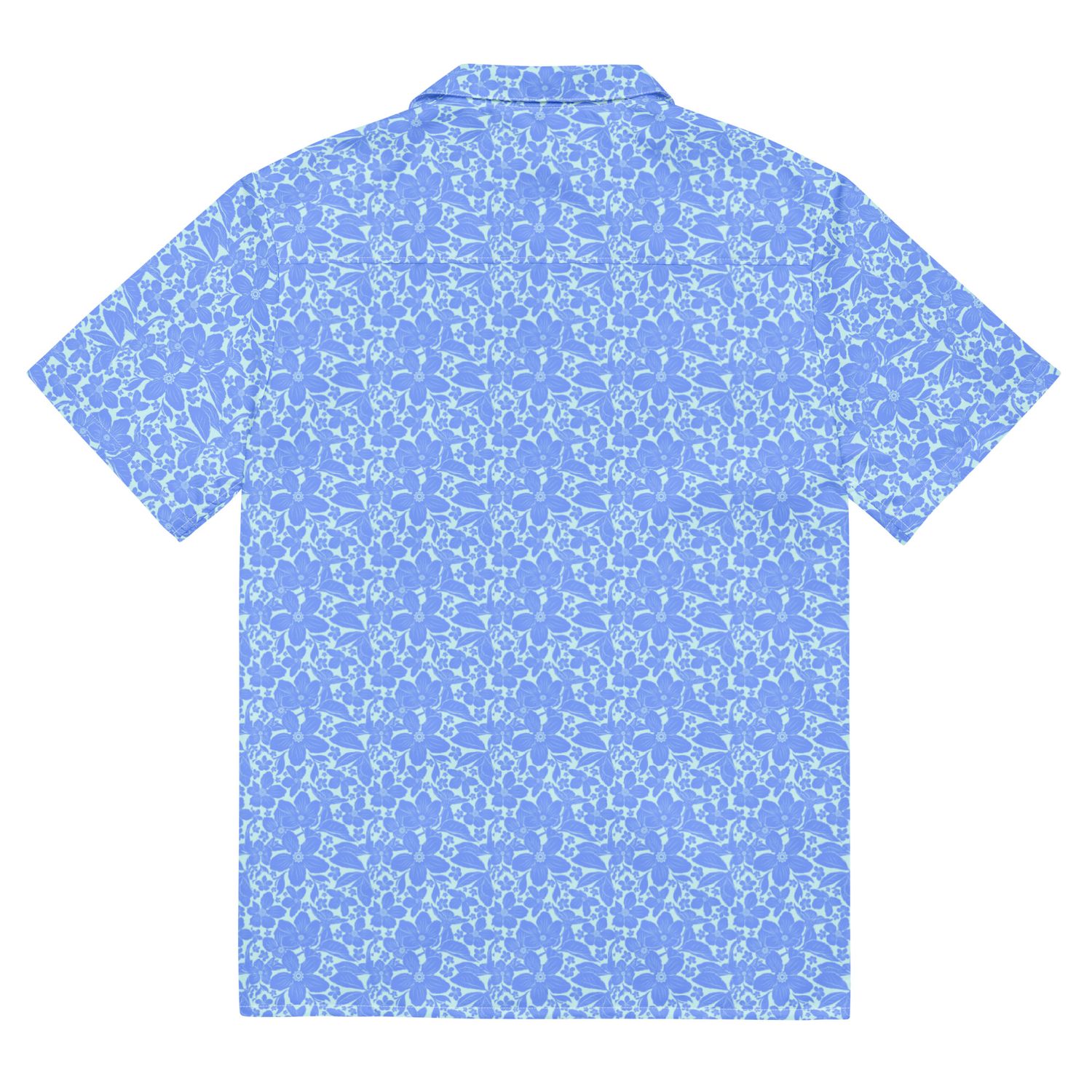 Light Blue Floral Unisex button shirt