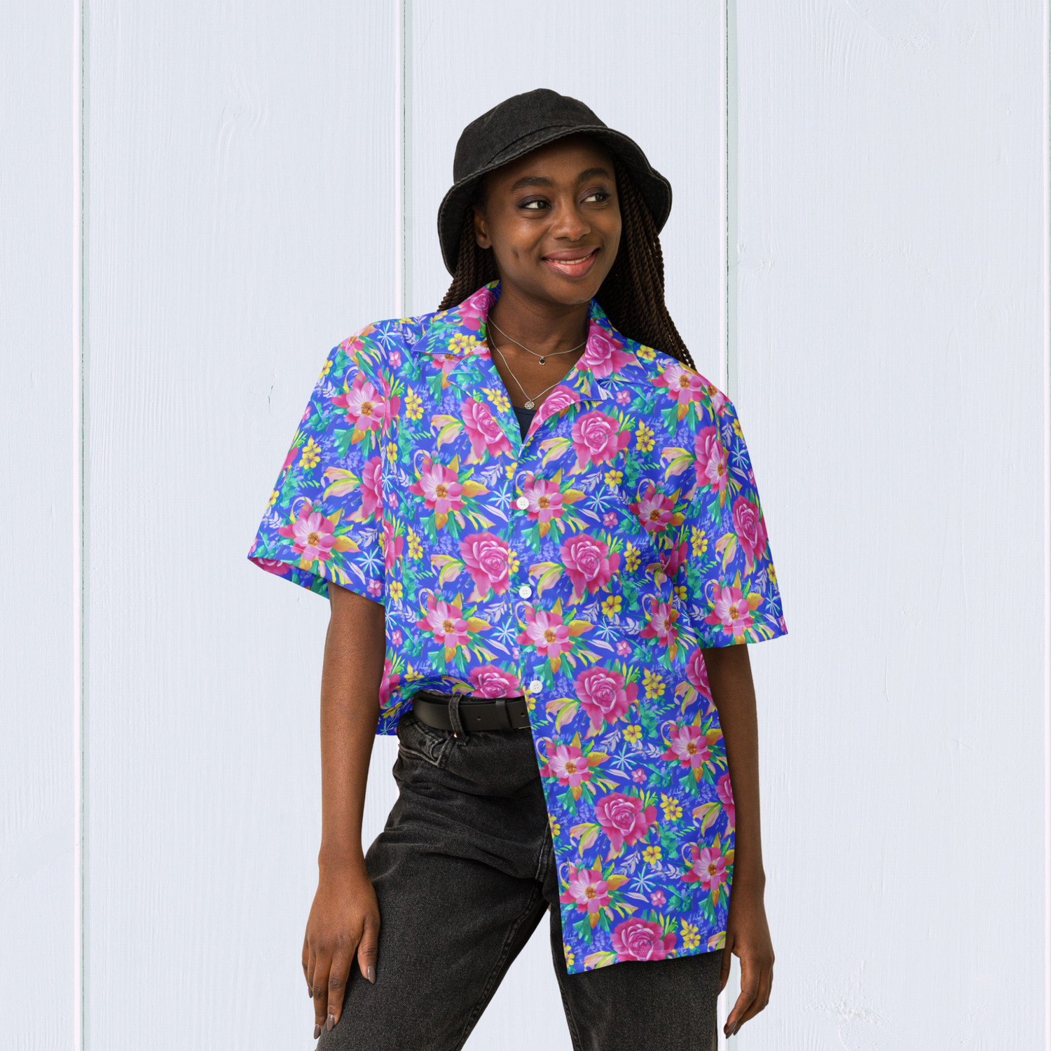 Floral Unisex Button Shirt