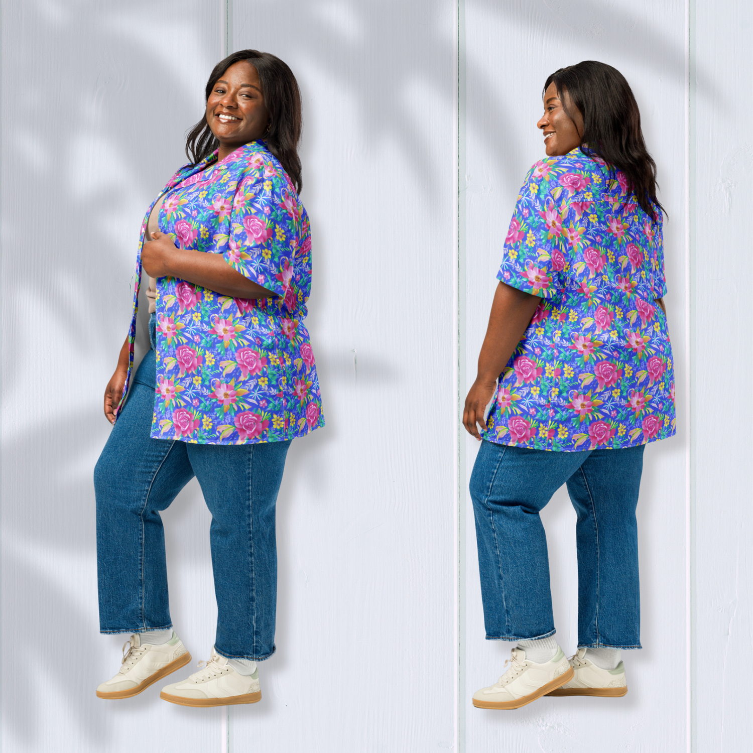 Floral Unisex Button Shirt