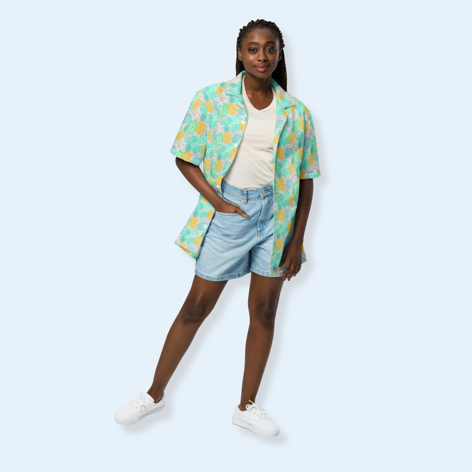 Oversized Pineapple Unisex Button Shirt