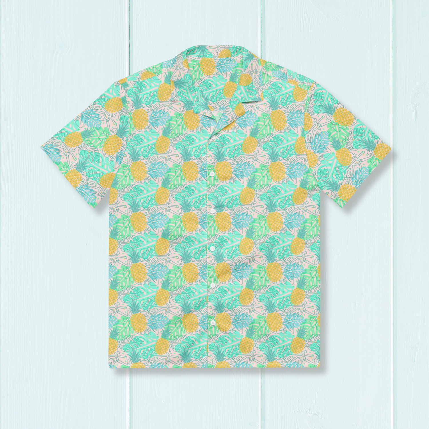 Oversized Pineapple Unisex Button Shirt