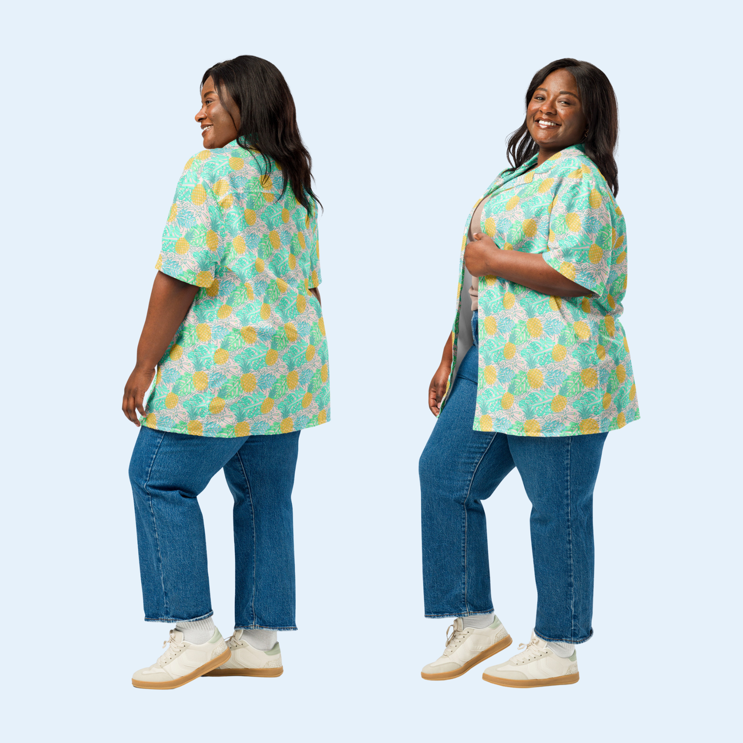 Oversized Pineapple Unisex Button Shirt