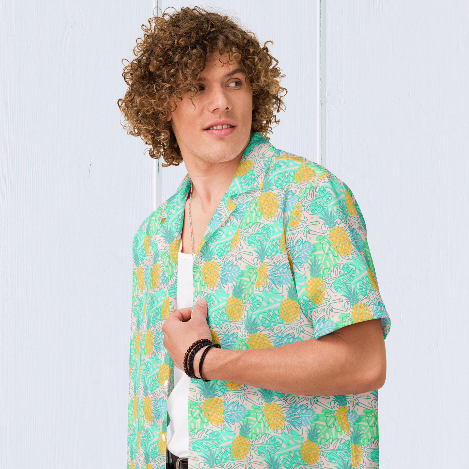 Oversized Pineapple Unisex Button Shirt