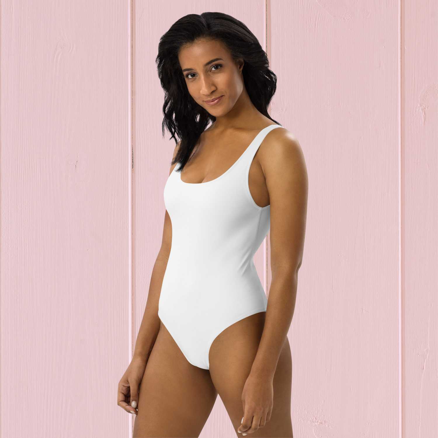 Cheeky Fit One-Piece White Swimsuit