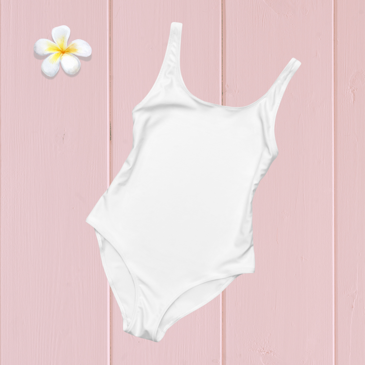 Cheeky Fit One-Piece White Swimsuit