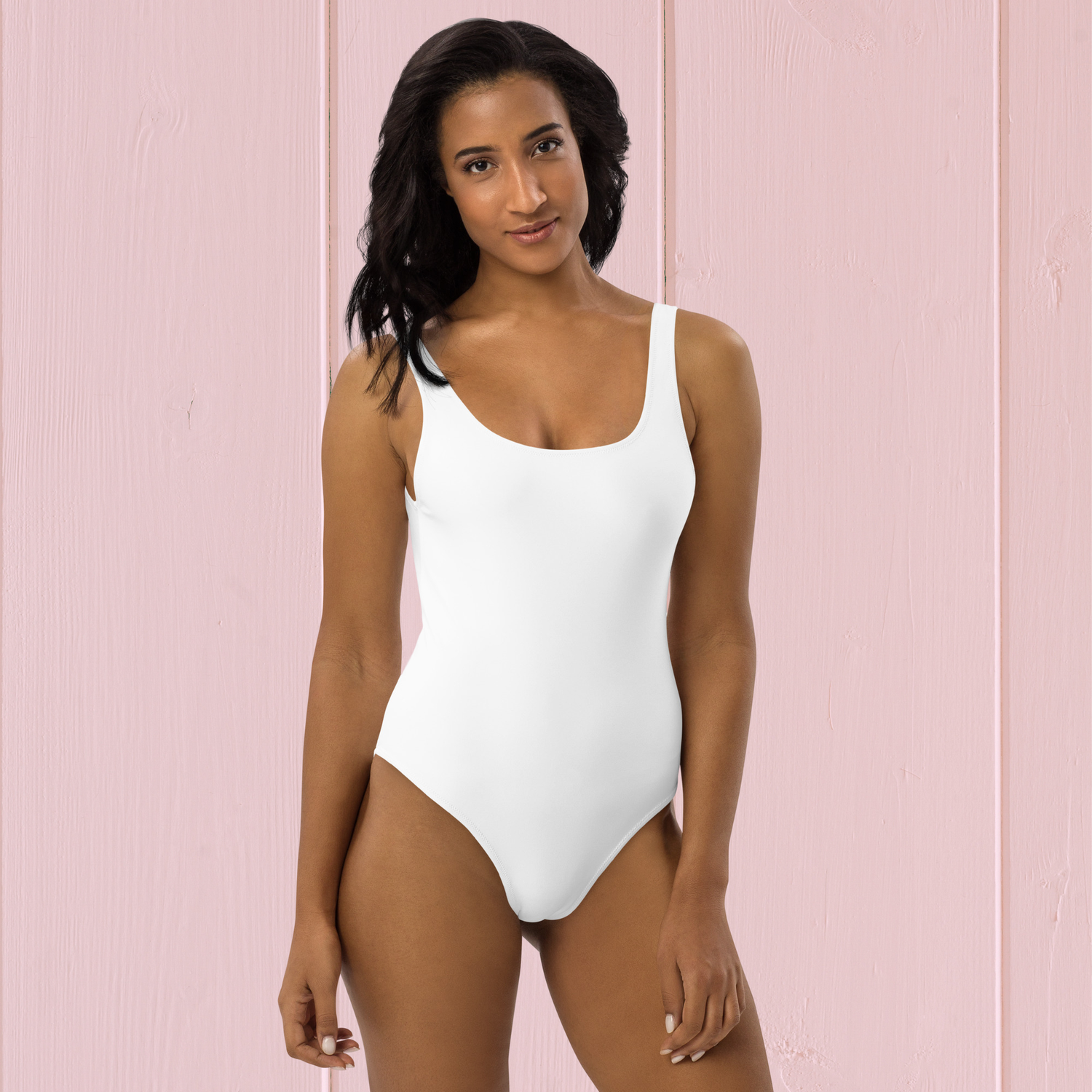 Cheeky Fit One-Piece White Swimsuit
