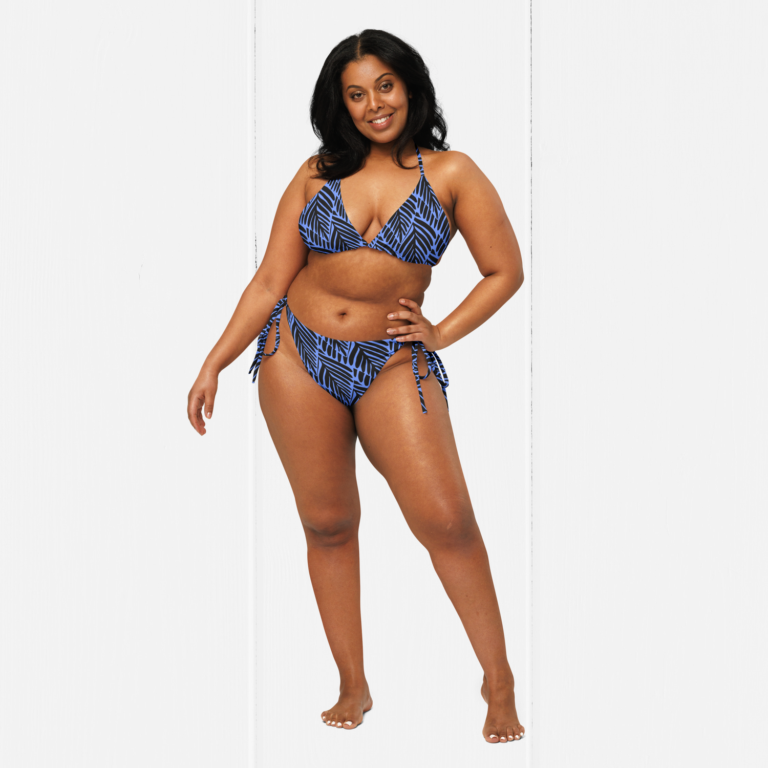 Tropic Blues Recycled String Bikini Separates for Women - Eco-Friendly Beachwear
