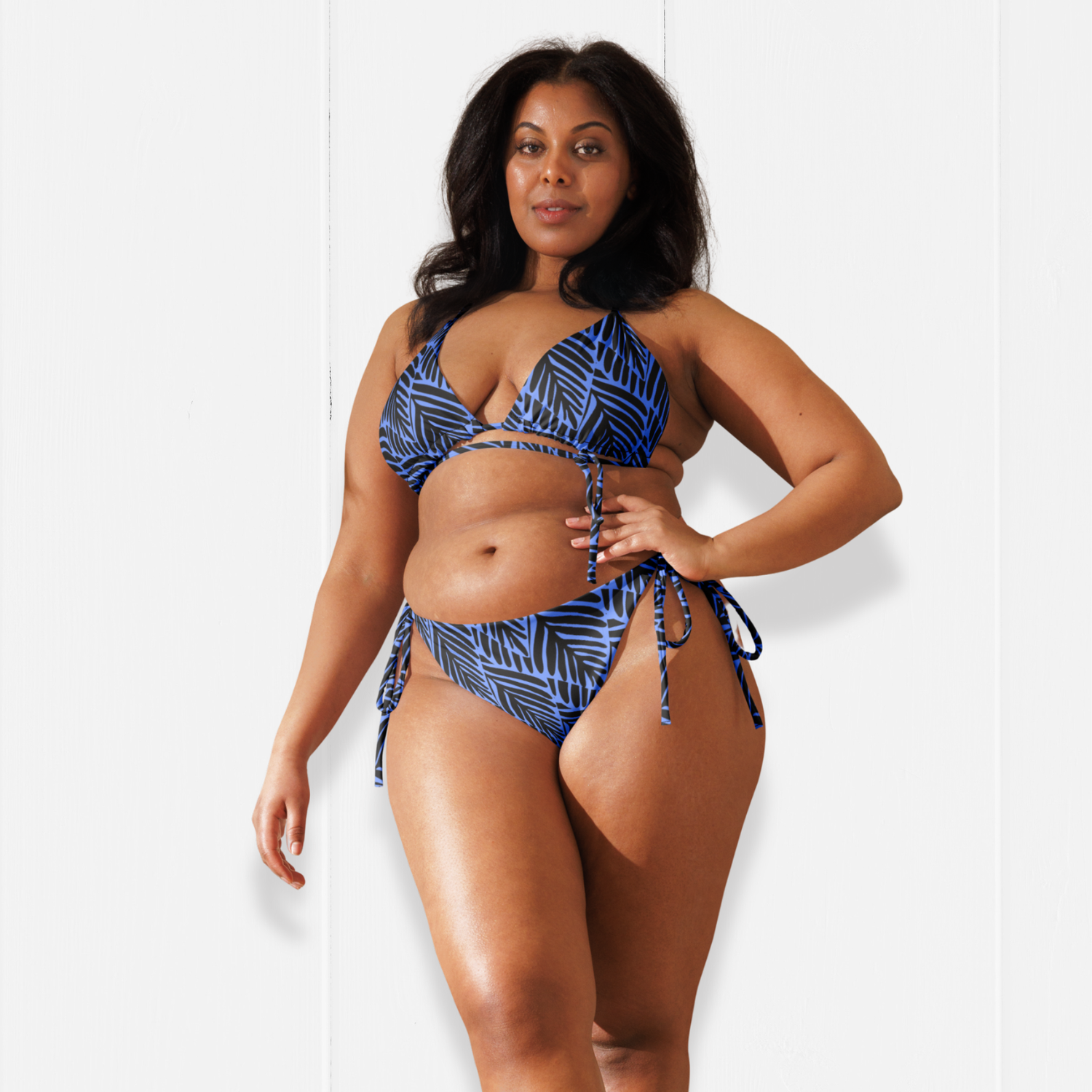 Tropic Blues Recycled String Bikini Separates for Women - Eco-Friendly Beachwear