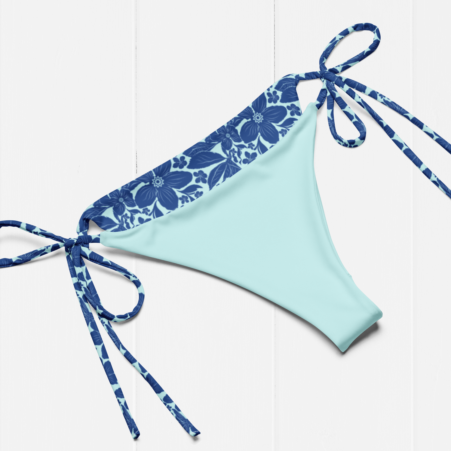 Tropic Blues Recycled String Bikini Separates for Women - Eco-Friendly Beachwear