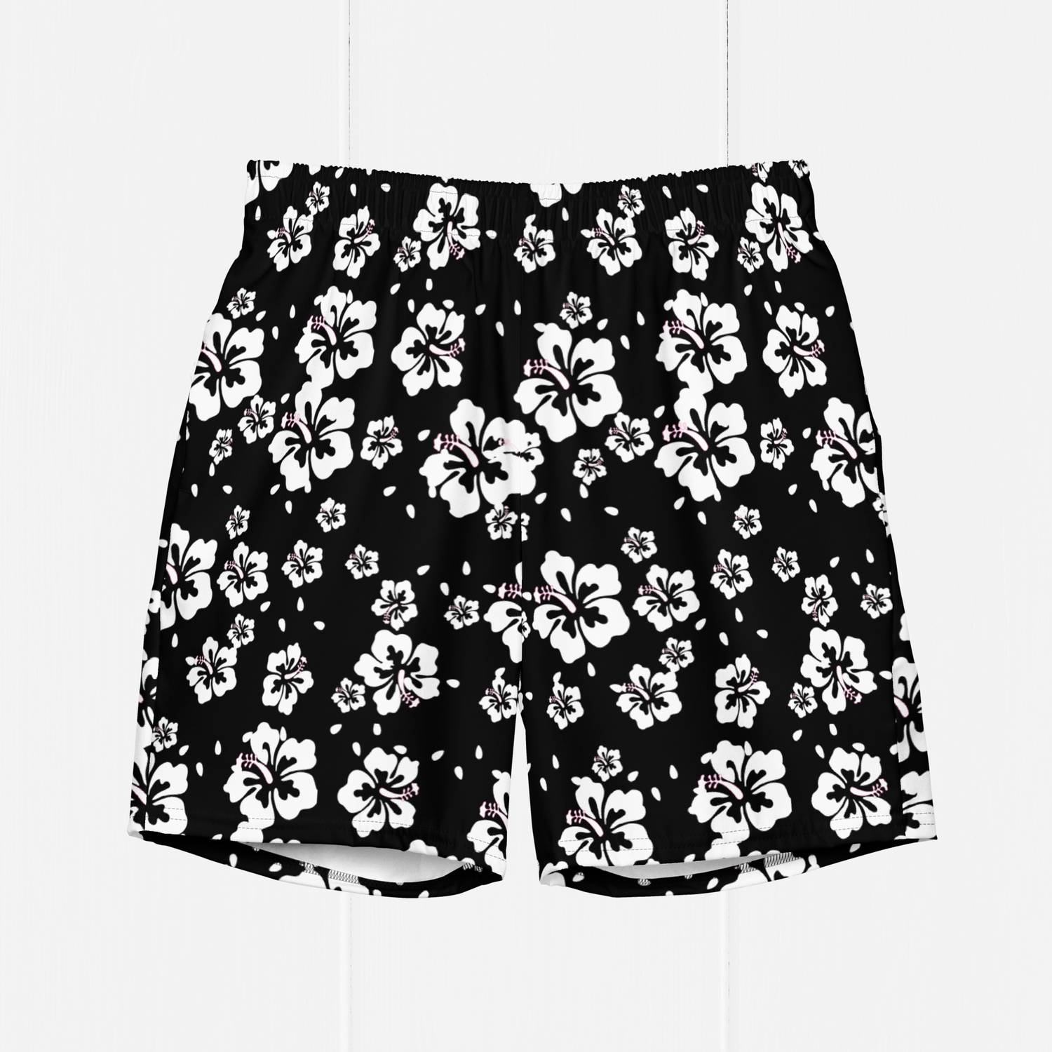 Men’s Floral Anti-Chafe Swim Trunks. 4 Way Stretch UPF 50+