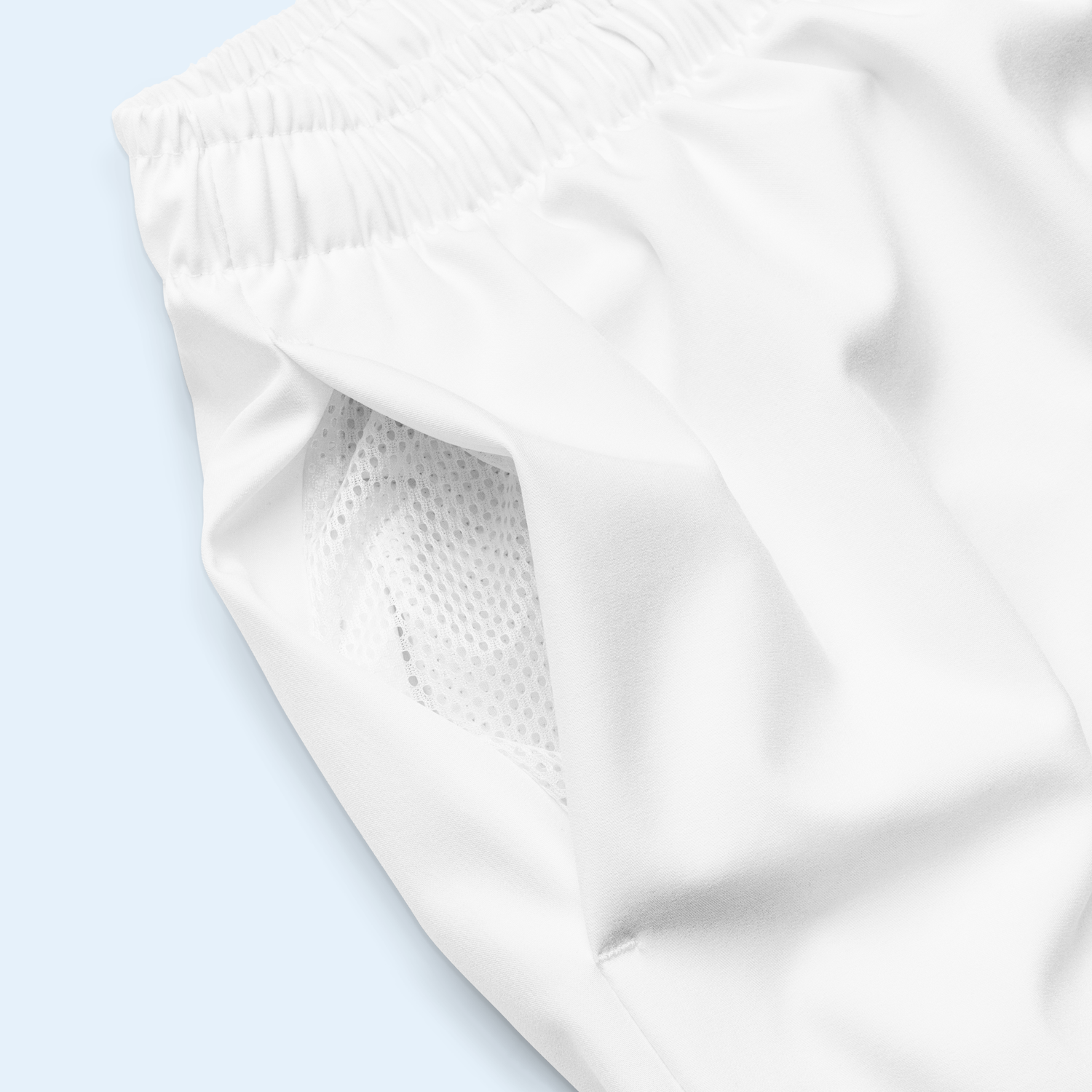 Men&#39;s White UP50+ Swim Trunks.