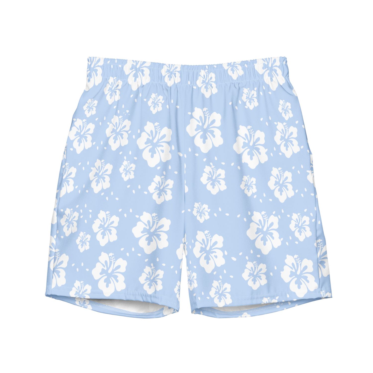 Recycled Baby Blue Floral Swimsuits. UP50 Sun Protection