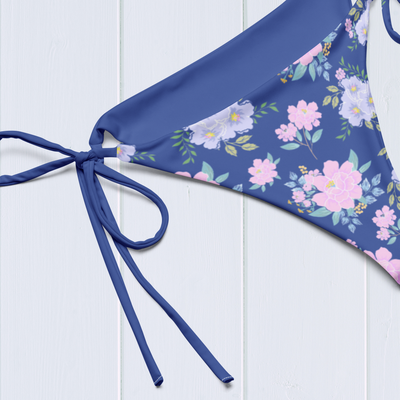 Recycled Floral String Bikini. Soft and stretchy with UPF 50+