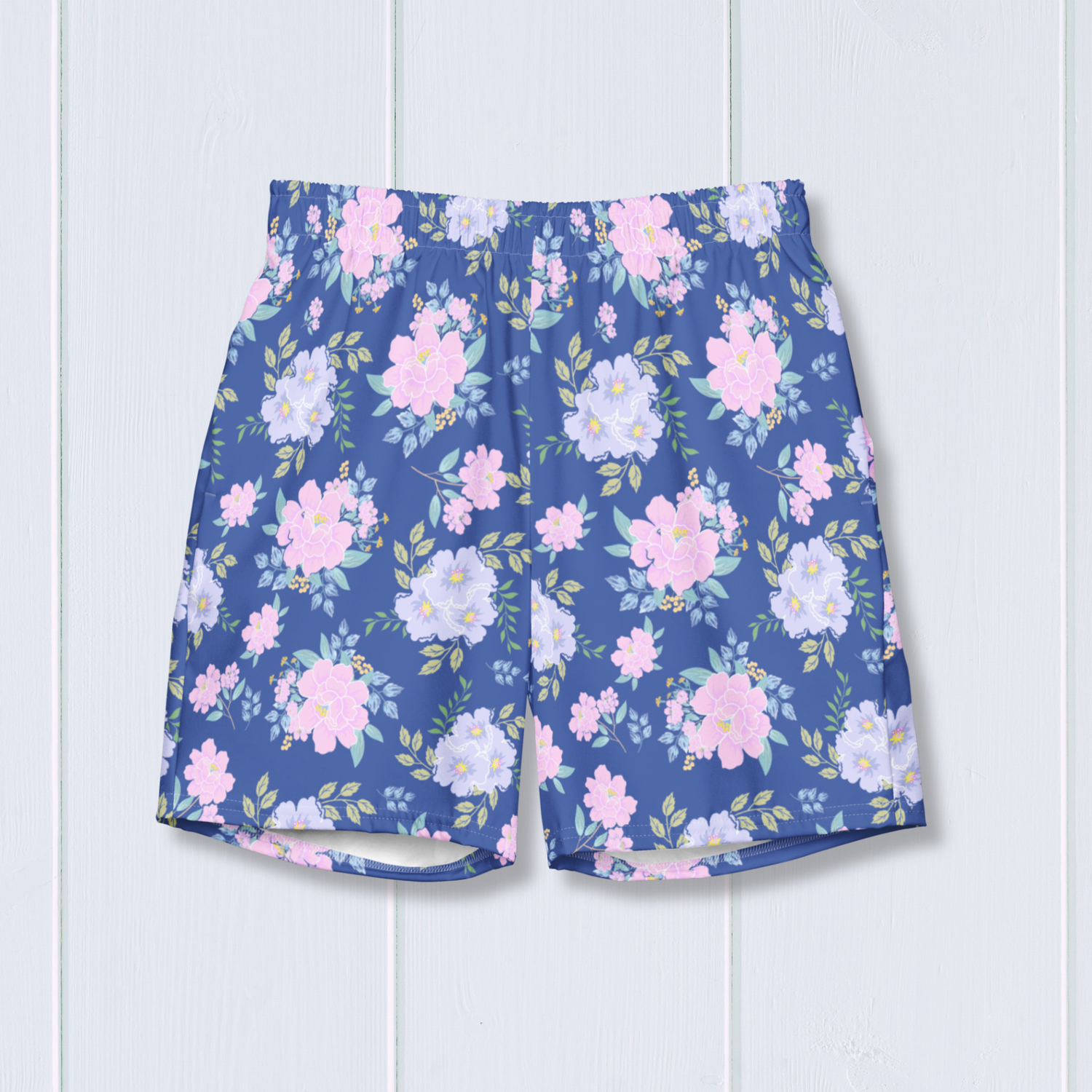 Men&#39;s Floral Swimwear. UP50+ Four Way Stretch Swim Shorts.