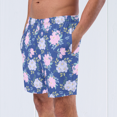 Men&#39;s Floral Swimwear. UP50+ Four Way Stretch Swim Shorts.