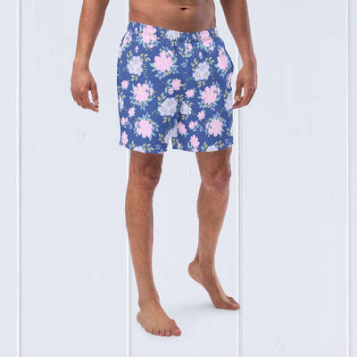 Men&#39;s Floral Swimwear. UP50+ Four Way Stretch Swim Shorts.
