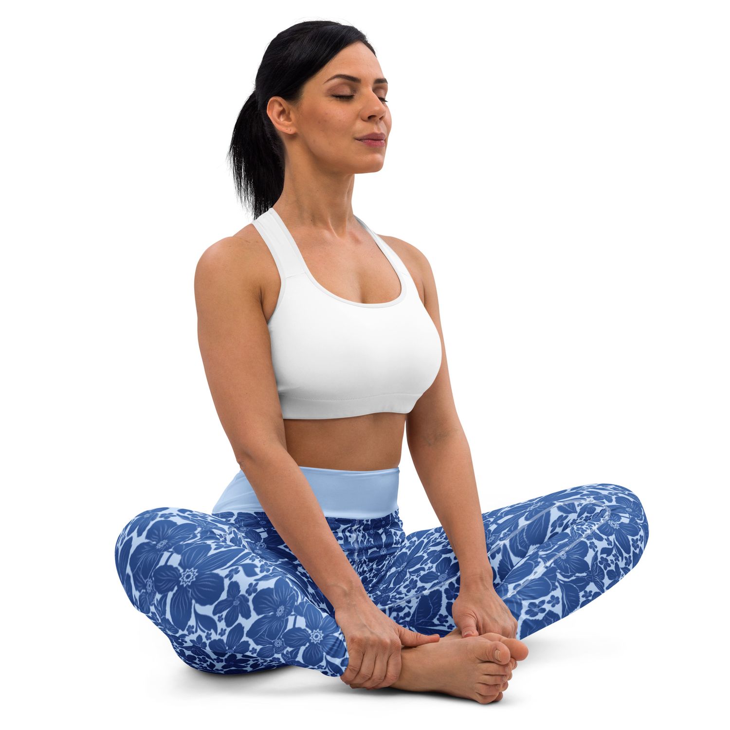 Vibrant High-Waisted Yoga Leggings &amp; UP50+ Padded Sports Bra Set: Breathable Activewear for Fitness