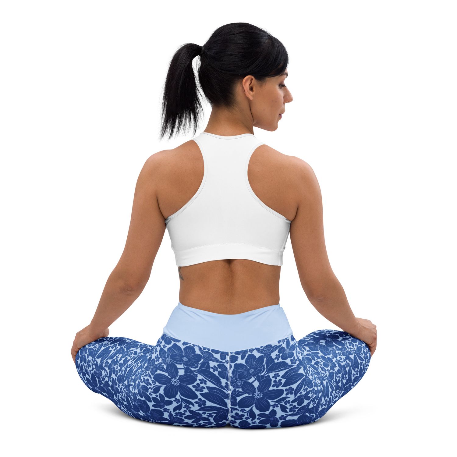 Vibrant High-Waisted Yoga Leggings &amp; UP50+ Padded Sports Bra Set: Breathable Activewear for Fitness