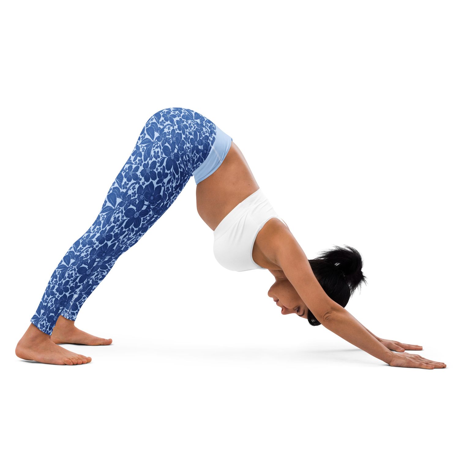 Vibrant High-Waisted Yoga Leggings &amp; UP50+ Padded Sports Bra Set: Breathable Activewear for Fitness