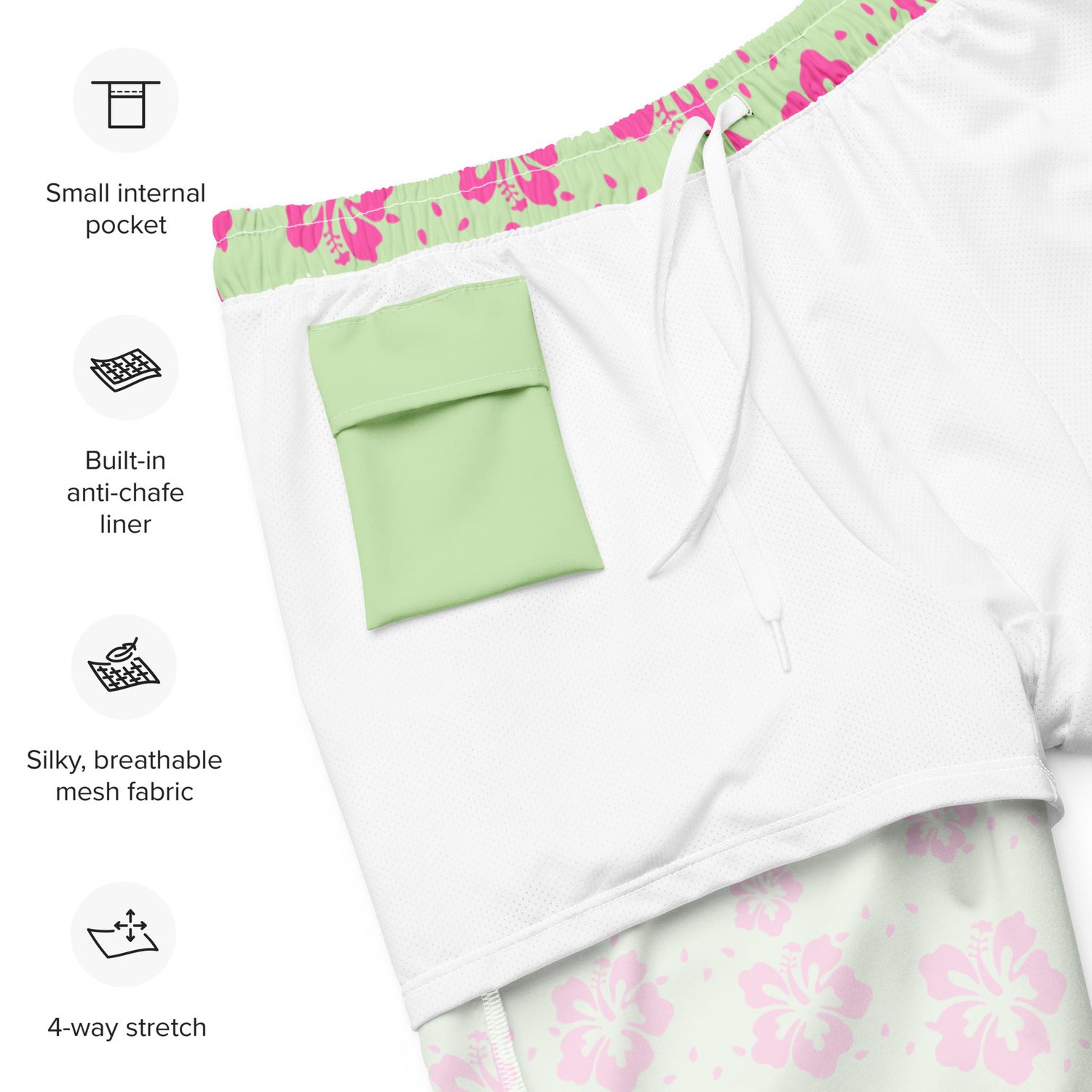 Y2K Hot Pink and Mint Couples Swimsuits