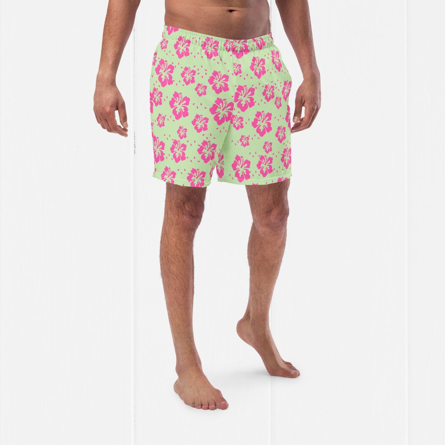 Y2K Hot Pink and Mint Couples Swimsuits