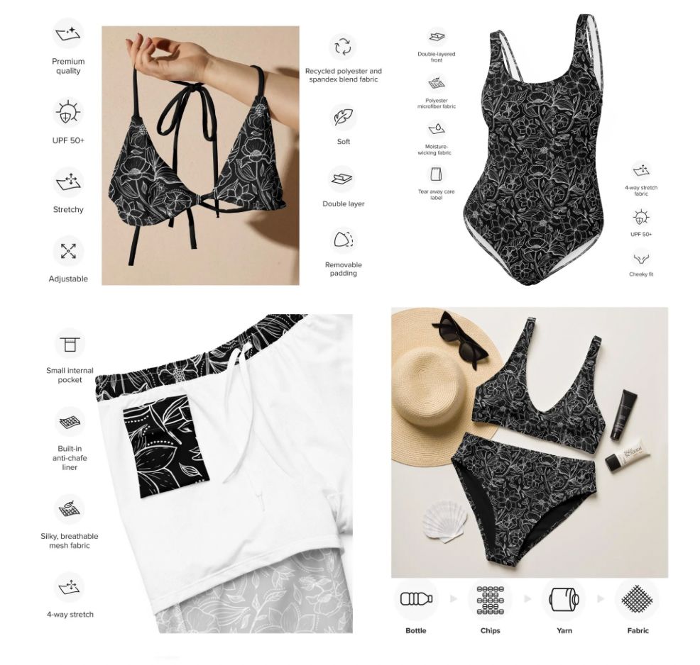 His and Hers Tropical Swimsuits 