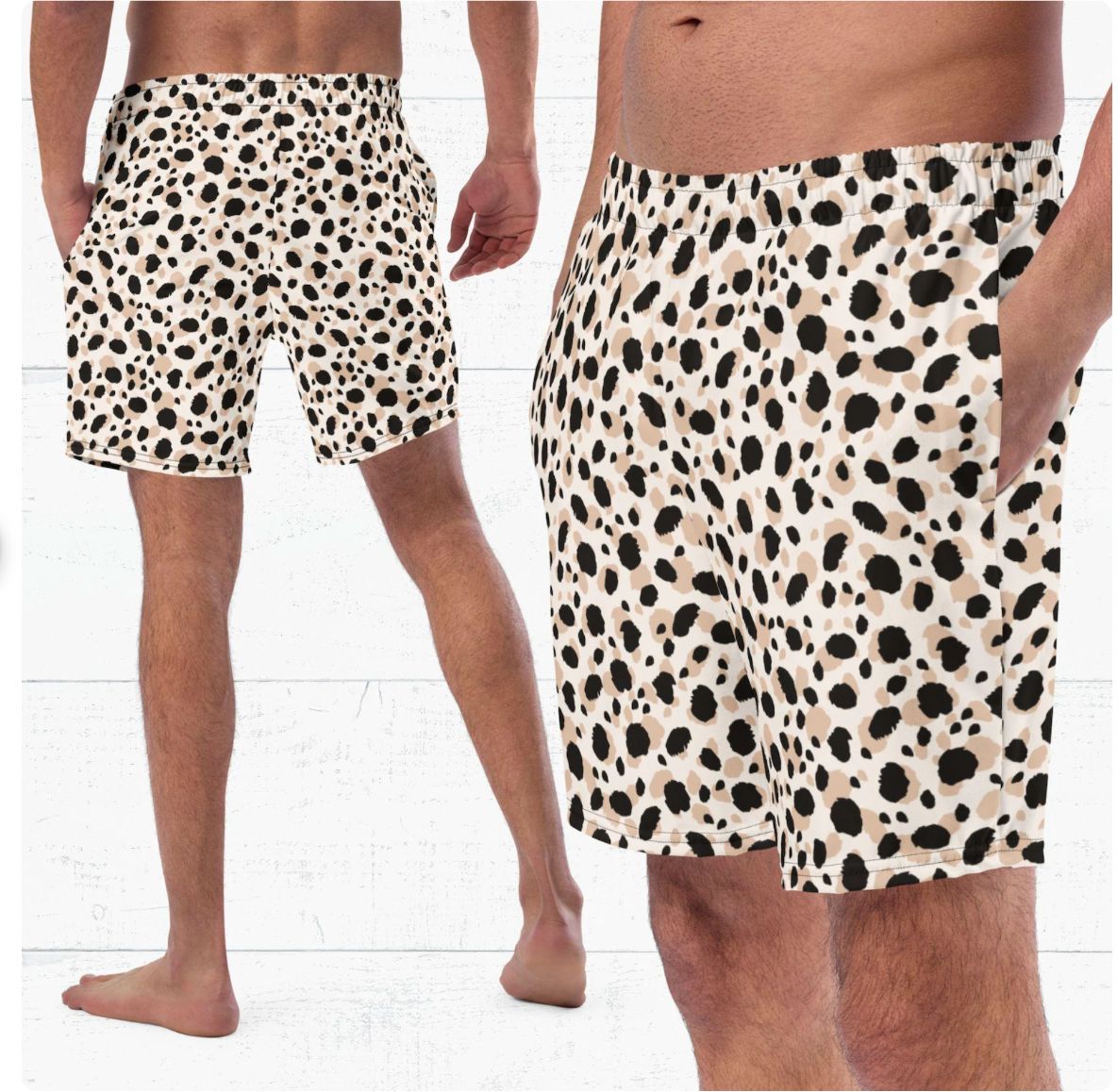 Safari Print Matching Swimsuits for Couples | Mr &amp; Mrs Vacation Beachwear | His and Hers Plus Size Options